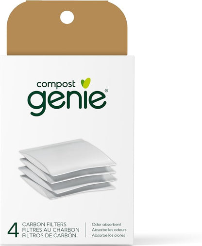 Compost Genie Carbon Filters, Absorb and minimize Odors, with a Pack of 4 Lasting up to 4 Months