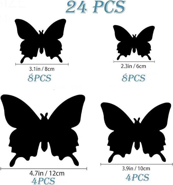 OPSEAM Butterfly Wall Decor 24/48 PCS, 3D Butterflies Stickers for Party Decorations with Magnets(Pink, 24)