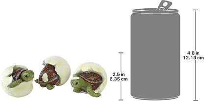 Design Toscano QM2562500 Out of the Shell Baby Turtle Triplet Statues,Full Color