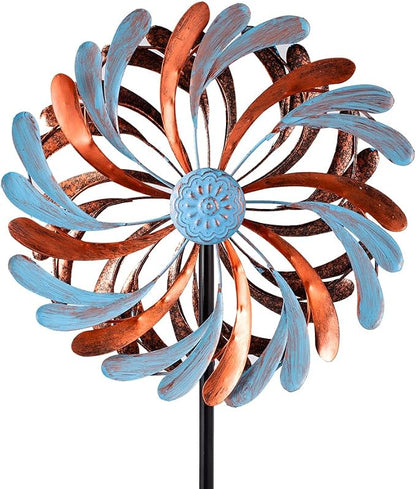 Viveta Wind Spinner for Yard and Garden, Metal Windmill Spinning | Kinetic Wind Spinners for Outside Yard Patio Lawn Decor ,13”D*57.5“H