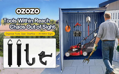 Shed Accessories for Suncast | Heavy Duty ABS Storage Shed Hooks | J&U Shape Tool Hooks Compatible with Craftsman&Suncast Storage Shed