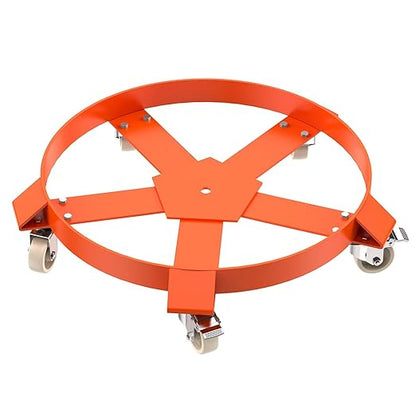 55 Gallon Drum Dolly, Heavy Duty 1250LBS Load Capacity Drum Cart, Non Tipping Hand Truck with 5 Swivel Casters Wheel for Warehouse Drum Handling, Carry Potted (1 Pack)