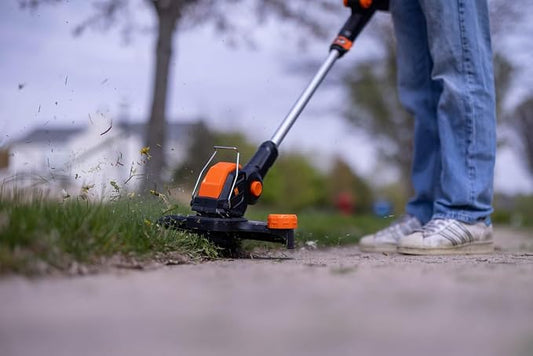 WEN 20V Max Cordless 19-Inch Lawn Mower, String Trimmer, and Leaf Blower Combo Kit with Two 5Ah Batteries and Dual Port Charger (20VK3TBM)