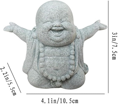 livelyfish Buddha Fish Tank Decor Asian Stone Buddha Figurines for Aquarium Zen Garden Fish Tank Statue Decorations Mini Stone Buddha Zen Garden Sculptures Decor,Gift, E
