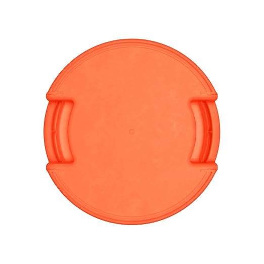 SPARTA Bronco Waste Container Trash Container, Round Trash Bin for Disposal, 10 Gallons, Orange