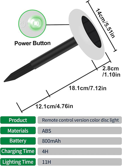 intelamp Solar Pathway Lights Outdoor, 6 Pack 9 Color Changing with Remote Control, Dusk to Dawn Solar Powered Waterproof LED Ground Lighting for House Outside Lawn Garden Yard Patio