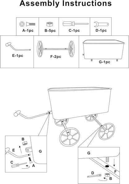 Flower Cart with Wooden Handles, Metal Wagon Planters for Outdoor Plants, Garden Planter with Wagon Wheels, Decorative Wheelbarrow, Plant Cart for Patio Garden Balcony (Green)