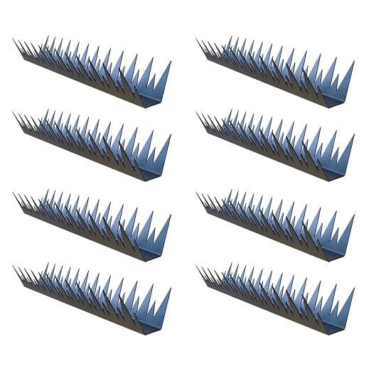Heavy Duty Metal Anti Climb Spikes for Outdoor Wall, Garden Fence,Intruder Deterrent Fence Spikes for Theieves and Intruders 8pcs (94.5 inches)