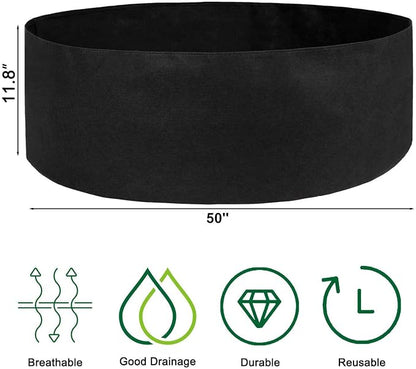 Feitore 2 Pack 100 Gallon Fabric Raised Garden Planting Beds, Heavy Duty Round Plant Grow Bags Breathable Non-Woven Planting Container for Vegetables Flower Herbs and Plants, Gardening Outdoor