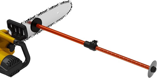 Strong Magnetic Firewood Measuring Tool, Used for Fast Measure Firewood Length, Firewood Gauge Freely Adjust from 16'' to 29'', One Step Installation, High Vis Orange, Attach to Any Chainsaw