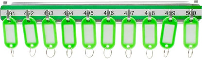 Barska Labeled Key Shelves with 401-500 Numbered Hooks for Key Cabinets