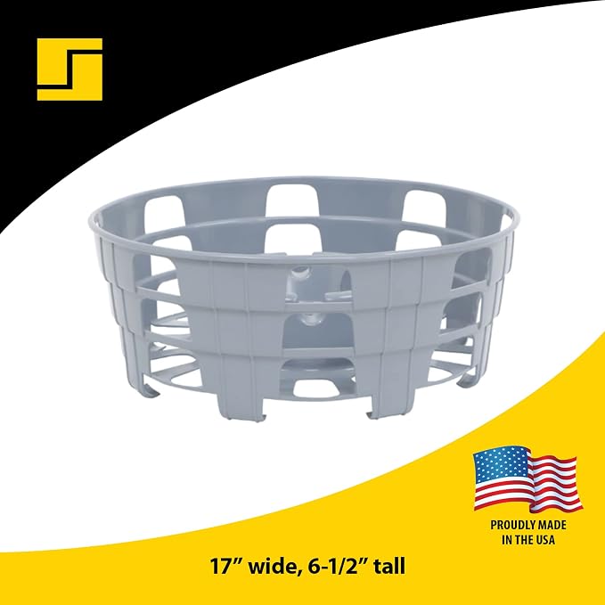 Stromberg Carlson HC-75 RV Hose and Cord Caddy for Campers and Trailers, Compact Organizer for Power Cables and Water Hoses, Durable Outdoor Storage Solution Holds 75' Fresh Water Hose, 17"x6.5", Gray
