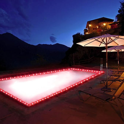 JMEXSUSS Solar Rope Lights,200 LED 66ft 8 Modes Solar Rope Lights Outdoor Waterproof LED Red Fairy Lights for Christmas Tent Gazebo,Trampoline,Walkway,Pool | Red Halloween Lights Outdoor Waterproof, Red Christmas Lights for Christmas Tent Gazebo,Trampo...