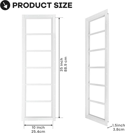 Shed Windows 2 Pack, Fixed Transom Windows 10" x 29" White | Small Chicken Coop Windows with Tempered Glass for Shed, Barns, Playhouse, Household, Garage