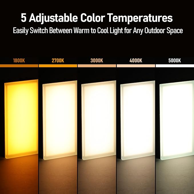 LEONLITE Paver Light, 4x8 Inch Low Voltage LED Landscape Light, 5CCT Adjustable Glare-Free Brick Light, IP67 CRI90 Driver-Over Safe, 12-24V Hardwired Pathway Light for Driveway Garden, Pack of 4