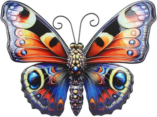 VEWOGARDEN Butterfly Wall Decor, Large Outdoor Metal Hanging Wall Art for Home Outside Patio Garden Fence Decorations