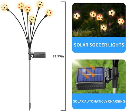 vignuto 2026 Solar Soccer Lights, 8 Packs 48LED, Solar Lights Outdoor Waterproof, World Cup Decorations, Garden Decor, Patio Decor, Unique Decor for Soccer Game.