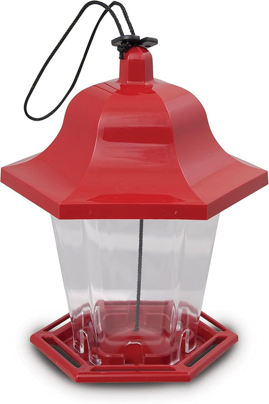 Pennington Songbird Lantern Bird Feeder, Red, 8 inches high 6 inches Wide at top, (100511311) (Pack of 2)
