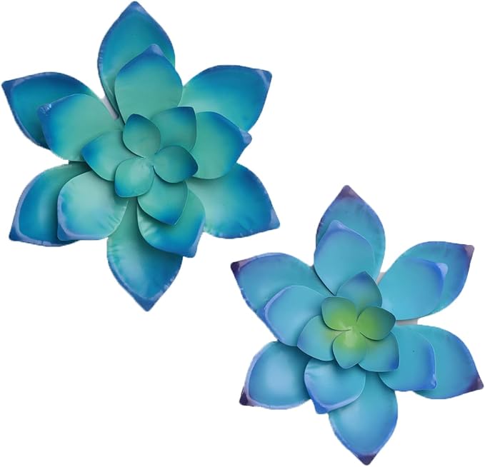 MEJENYY 2 Pcs Metal flower Wall Art Decor