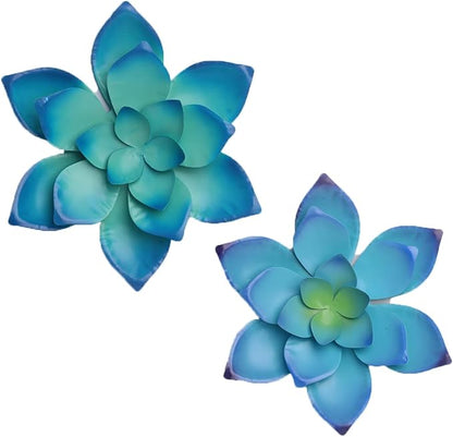 MEJENYY 2 Pcs Metal flower Wall Art Decor