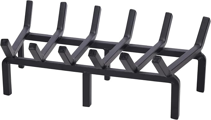 20 Inch Fireplace Grate Heavy Duty Solid Steel Fire Grate for Fire Pit Wood Log Rack Stove Firewood Holder for Indoor Hearth Outdoor Fire Pit Chimney Hearth Kindling Tool
