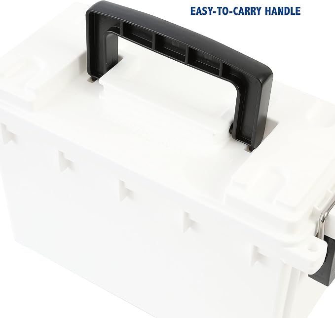 Sheffield 12681 Marine Storage Box, Dry Box Made in USA, Waterproof Container for Boat and Dock Gear, Small Parts Organizer with Latch, Stackable