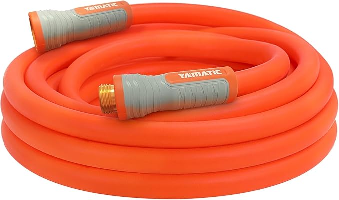 YAMATIC Flexible Short Garden Hose 5/8in x 20ft, Lightweight, Burst 600 PSI | 20 Foot Leader Hose for Hose Reel, Male to Female Small Water Hose Extension with 3/4" Brass Fittings, 360° Swivel Handle