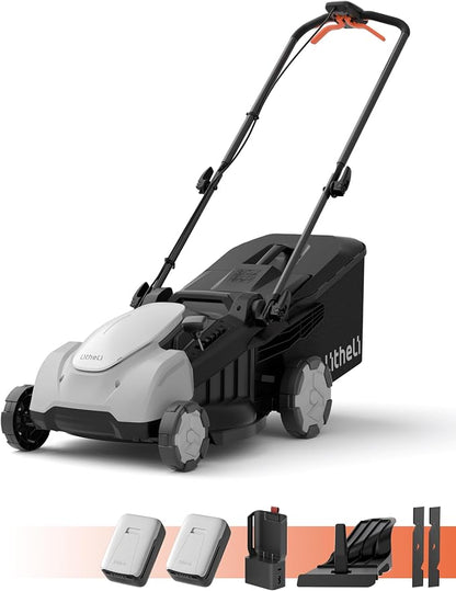 Litheli 18" Self-Propelled Lawn Mower, 40V Battery Lawn Mower(2 x 5.0Ah), Push Mower with Brushless Motor, 2-in-1 Mulching & Bagging