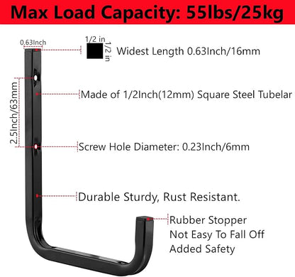 Garage Storage Hook, 6.3 Inch Heavy Duty Wall Mount Utility Hanger