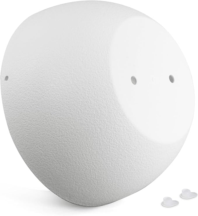 Meowell 8 inch Small Hanging Planters for Indoor Outdoor Plants, 2 Pack Hanging Flower Pots with Drainage Holes and Chain for Garden Porch, Plastic Hanging Baskets for House Plants, White
