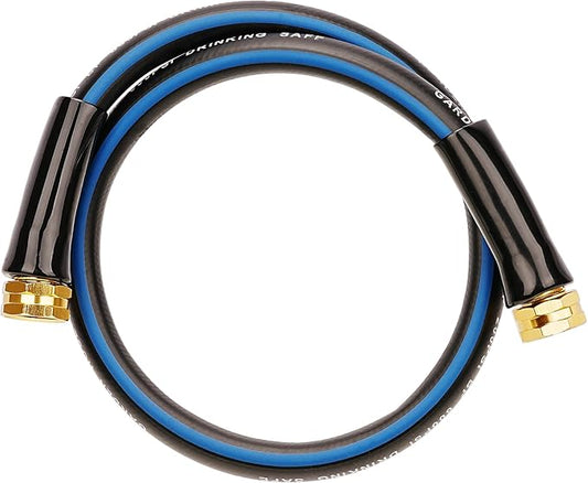 SheeChung Short Garden Hose 3ft x 5/8",Water Hose for Hose Reel Faucet,Outdoor Rubber Hose,Lightweight Leader Hose,Short Garden Hose 3 feet with Female to Female Fittings,3/4"GHT