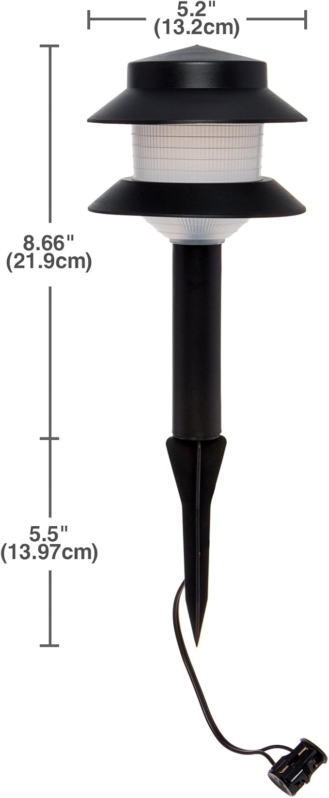 Paradise Plastic Path Stake Light (Black, 4 Pack)