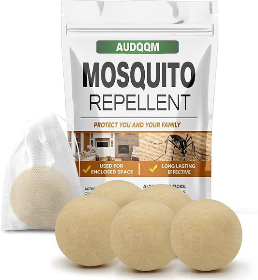 AUDQQM Mosquito Repellent Outdoor Patio, Mosquito Repellent Balls, Mosquitoes Deterrent for Yard-5P