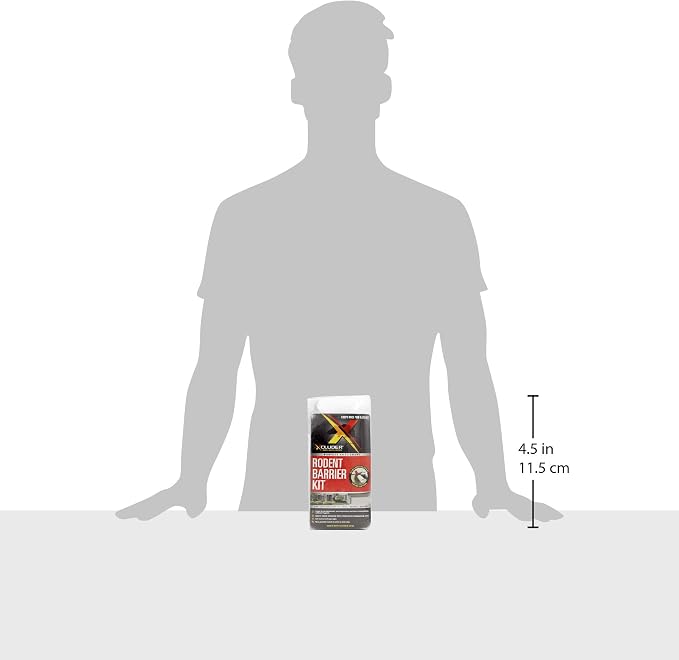 Xcluder Rodent Control Fill Fabric, Large DIY Kit with Inspection and Fit Tool, Stainless Steel Wool, Stops Rats and Mice