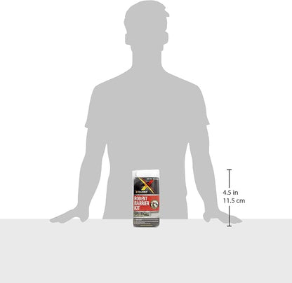 Xcluder Rodent Control Fill Fabric, Large DIY Kit with Inspection and Fit Tool, Stainless Steel Wool, Stops Rats and Mice