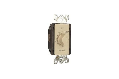 TORK A502H Spring-Wound in-Wall Twist Timer, 2-Hour Length and Ivory Face, 12 AWG / 125-277V, for Automatic Shutoff of Fans and Lights