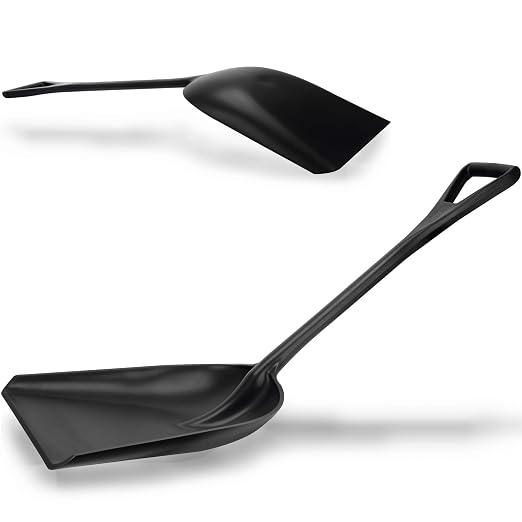 SPARTA Polypropylene Sanitary Shovel, One-Piece Food Handling Scoop, Commercial Kitchen and Bulk Ingredient Transfer Tool, 13.75" x 16.5" Scoop, Black (Pack of 3)