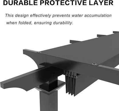 Pergola Shade Cover Replacement Canopy Top Compatible with Home Depot Hampton Bay Arched Pergola Model #GFM00469A - Gray(Canopy Top Only)