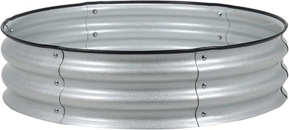 Aoodor 9" Tall 30" Metal Raised Garden Bed, Outdoor Planter Box and Raised Garden Kit for Vegetables, Flowers, Arugula and Herbs, Silver