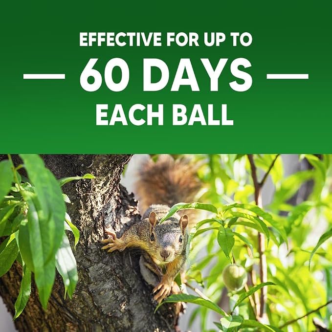 AUDQQM Squirrel Repellent Outdoor, Chipmunk Repellent for Garden, Squirrels Deterrent, Keep Squirrels Away from Yard, Attic & Bird Feeders, Lasting for 3 Month, Easy to Use, 8 Count