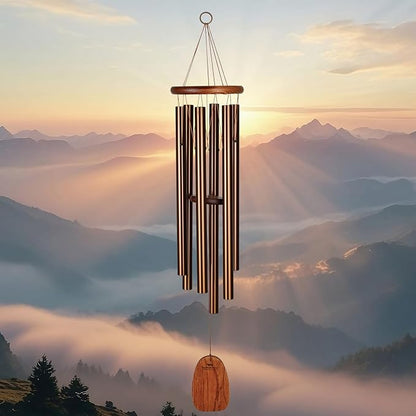 Woodstock Chimes Amazing Grace Wind Chime for Outside 40" Medium Bronze,Outdoor Decor for Patio, Porch, Garden, Memorial Gift for Loved Ones AGLBR