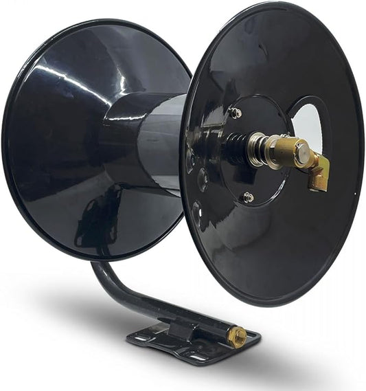 Pressure Washer Hose Reel Manual 100' w/o Hose Brass Swivel 3/8" Inlet