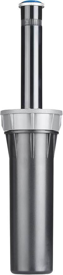 Hunter PRS40 4 in. Pop-Up Sprinkler Head Body, 40 PSI Regulator, No Nozzle | 40 PSI pressure-regulated lawn sprinkler body with 1/2 in. inlet, gray cap, and heavy spring for female-thread nozzles