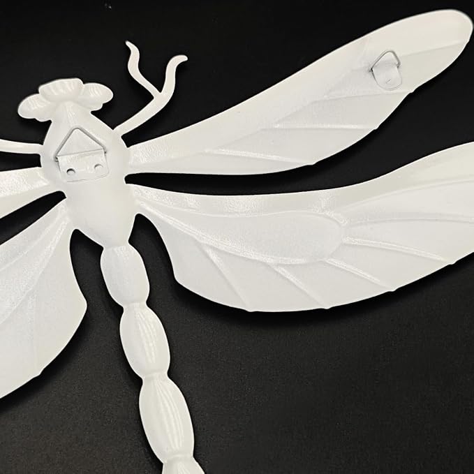 Metal Dragonfly Wall Decor, 4 Pack 13 inch Metal Dragonflies Wall Art Hanging Sculpture Decorations for Outdoor, Yard Patio Fence Garden Outside Decor