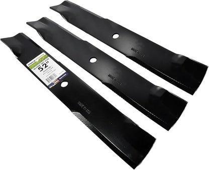 MaxPower 561145B USA MADE 3 Blade Set | For 52" Cut Hustler Mowers Replaces OEM #'s 795526, 603995, 783753, 787721, 30227-52X