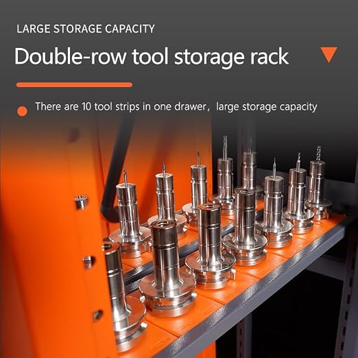 CAT/BT40 Large Capacity CNC Tool Storage Cabinet, CNC Tool Holder Vertical Drawer Cabinet for Warehouse Workshop Factory Garage Machining Centers