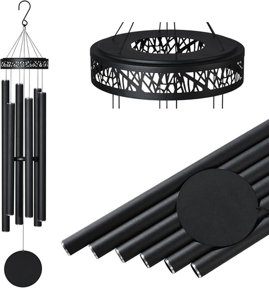 Suntimber 48" Large Wind Chimes for Outside Deep Tone, 6 Heavy Tubed Tubes | Memorial Sympathy Gifts for loss of loved one, Low Tone WindChimes Outdoor Clearance for Garden Yard Patio & Lawn