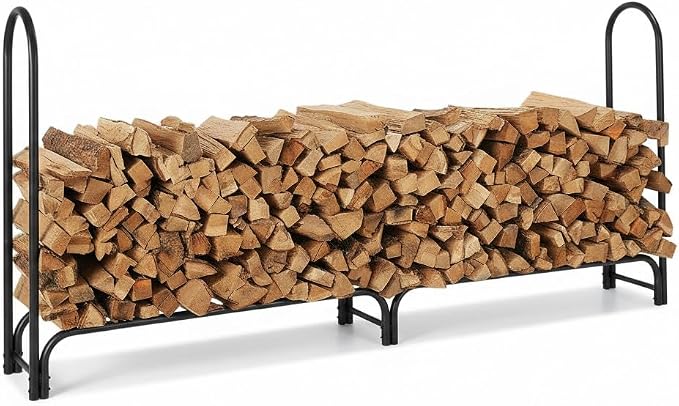 Shelter Fire Wood Storage Racks - Weatherproof Outdoor Firewood Rack, Heavy Duty Steel Wood Rack, Firewood Storage X-Large (96" L x 13" D x 45" H), SLRXL