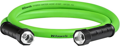 5FT x 5/8″ Garden Hose, Short Flexible Garden Hose with Swivel Handle, All-Weather Outdoor Use, 200 PSI Working, 450 PSI Burst, Lightweight Water Hose 5 Feet for Lawns, Yard, G5GH06