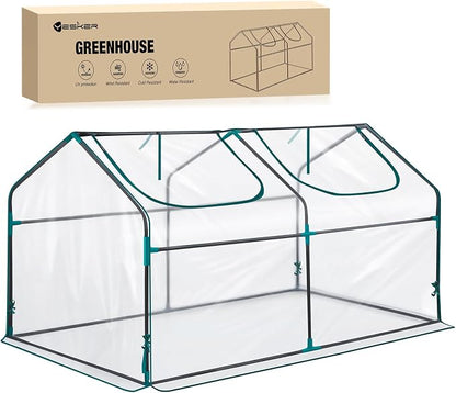 Yesker Mini Greenhouse 71"x36"x36" Portable Small Green House for Indoor Outdoor Greenhouses with PVC Cover Compact Greenhouses Kit for Winter Gardening Balcony Patio Outside Backyard Plant Protection